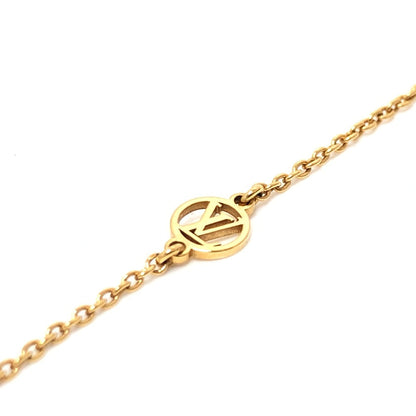 Louis Vuitton Necklace M00365 Gold Plated / Leather Gold Collier Louisette