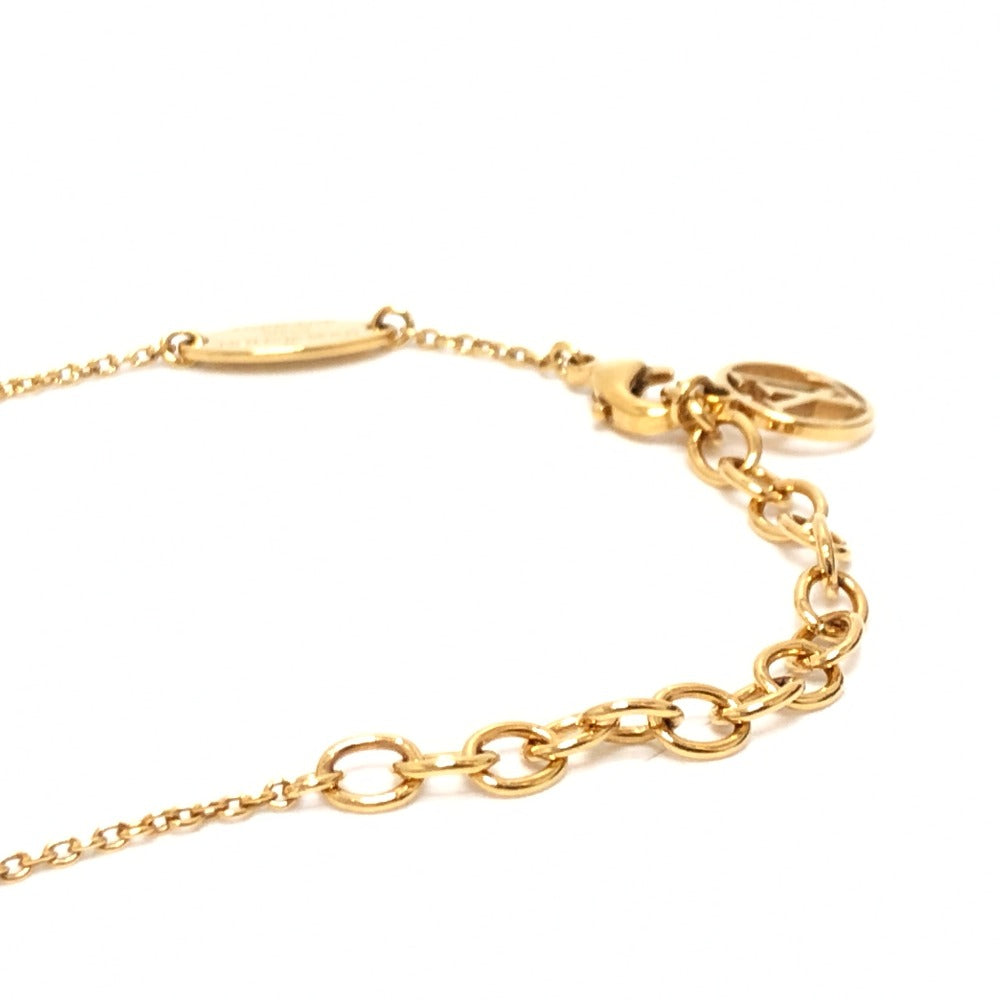 Louis Vuitton Necklace M00365 Gold Plated / Leather Gold Collier Louisette