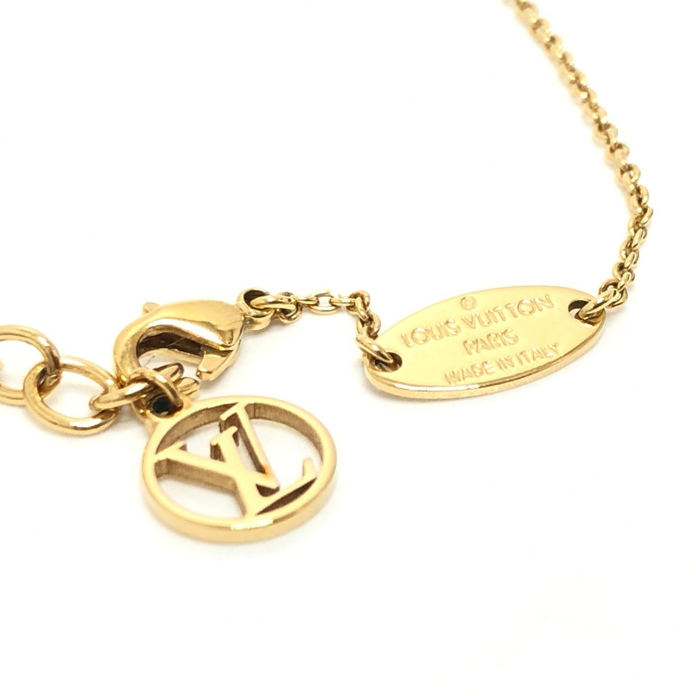 Louis Vuitton Necklace M00365 Gold Plated / Leather Gold Collier Louisette