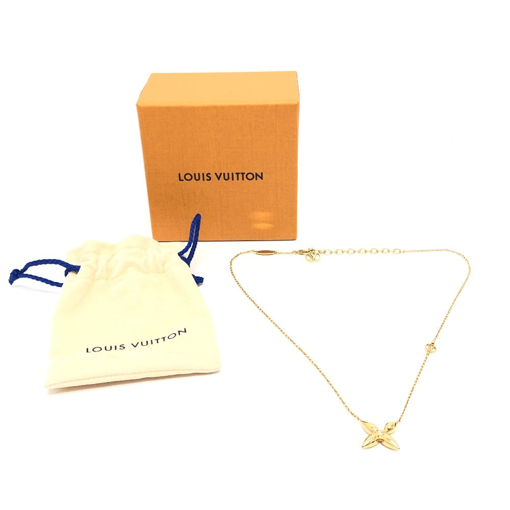 Louis Vuitton Necklace M00365 Gold Plated / Leather Gold Collier Louisette