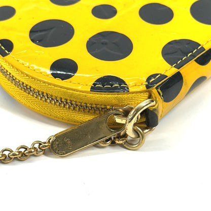 Louis Vuitton Coin Case M91569 Patent Leather Yellow Vernis Yayoi Kusama Collaboration Porto Monet