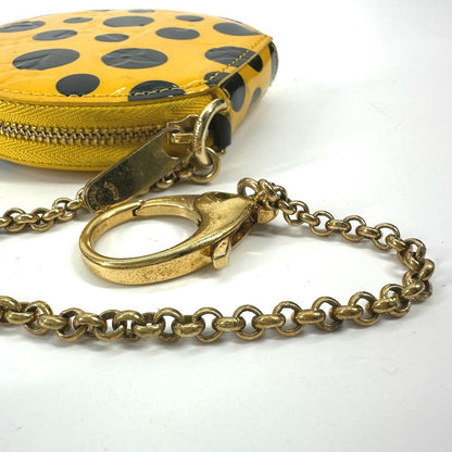 Louis Vuitton Coin Case M91569 Patent Leather Yellow Vernis Yayoi Kusama Collaboration Porto Monet