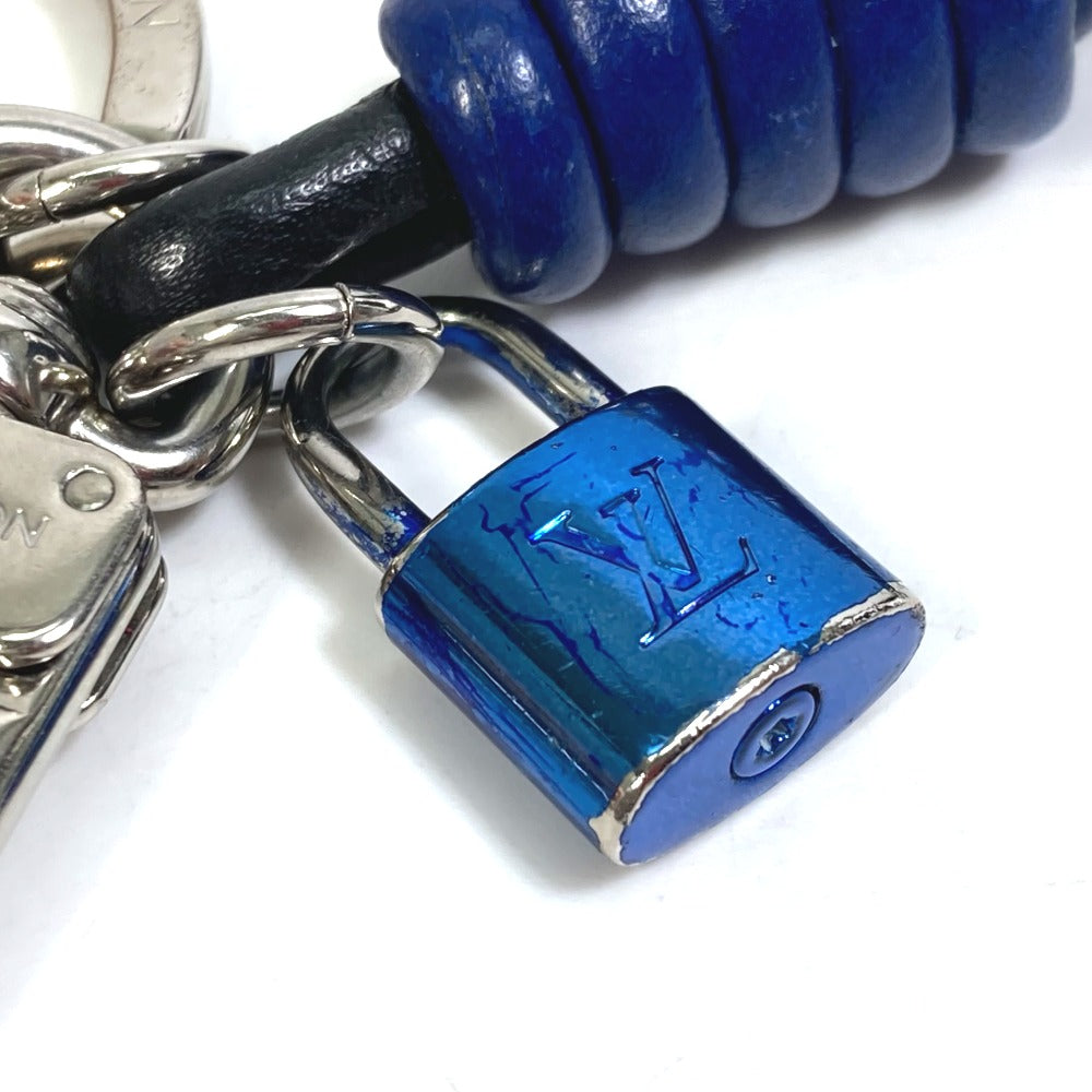 Louis Vuitton Key Ring M61713 Leather Blue Porto Crenot Rock Mens