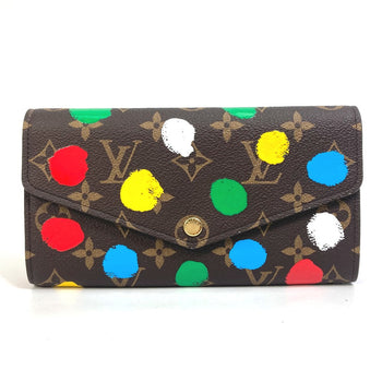 Louis Vuitton Long Wallet Purse M81980 Monogram Canvas Brown Lvxyk Yayoi Kusama Monogram