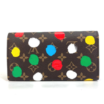 Louis Vuitton Long Wallet Purse M81980 Monogram Canvas Brown Lvxyk Yayoi Kusama Monogram
