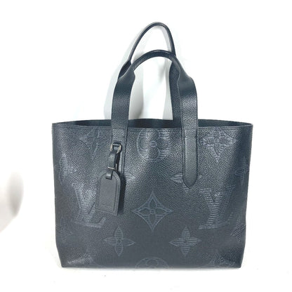 Louis Vuitton Shoulder Bag M57290 Leather Black Monogram Giant Shadow Hippo Voyage Nv Mens