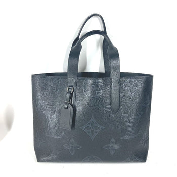 Louis Vuitton Shoulder Bag M57290 Leather Black Monogram Giant Shadow Hippo Voyage Nv Mens