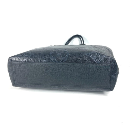 Louis Vuitton Shoulder Bag M57290 Leather Black Monogram Giant Shadow Hippo Voyage Nv Mens