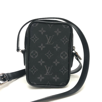 Louis Vuitton Shoulder Bag M45928 Monogram Eclipse Canvas Black Danube Ppm Trunk Print Mens