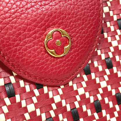 Louis Vuitton Handbag M42926 Leather Red Plating Lv Signature Capusine Pm