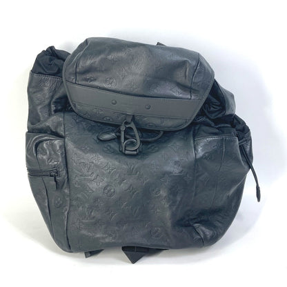 Louis Vuitton Backpack M43680 Leather Black Monogram Shadow Discovery Backpack Mens