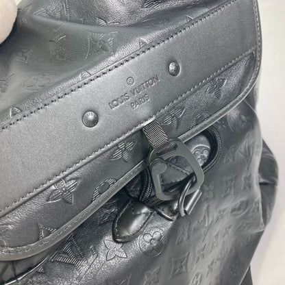 Louis Vuitton Backpack M43680 Leather Black Monogram Shadow Discovery Backpack Mens