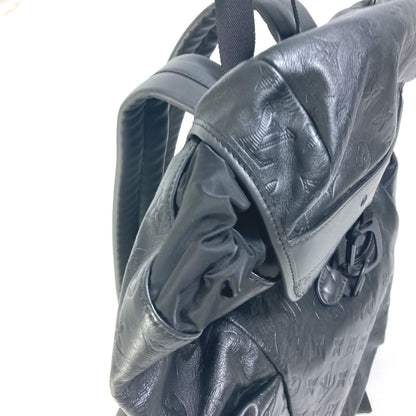 Louis Vuitton Backpack M43680 Leather Black Monogram Shadow Discovery Backpack Mens