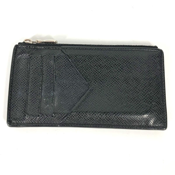 Louis Vuitton Coin Case M62914 Taiga Leather Black Taiga Coin Card Holder Mens