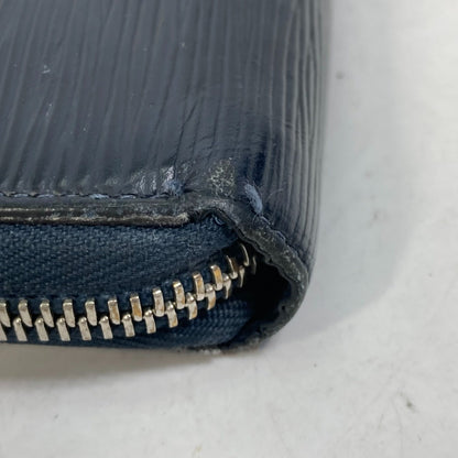 Louis Vuitton Long Wallet Purse M62644 Epi Leather Navy Travel Case Long Wallet Zippy Organizer Nm