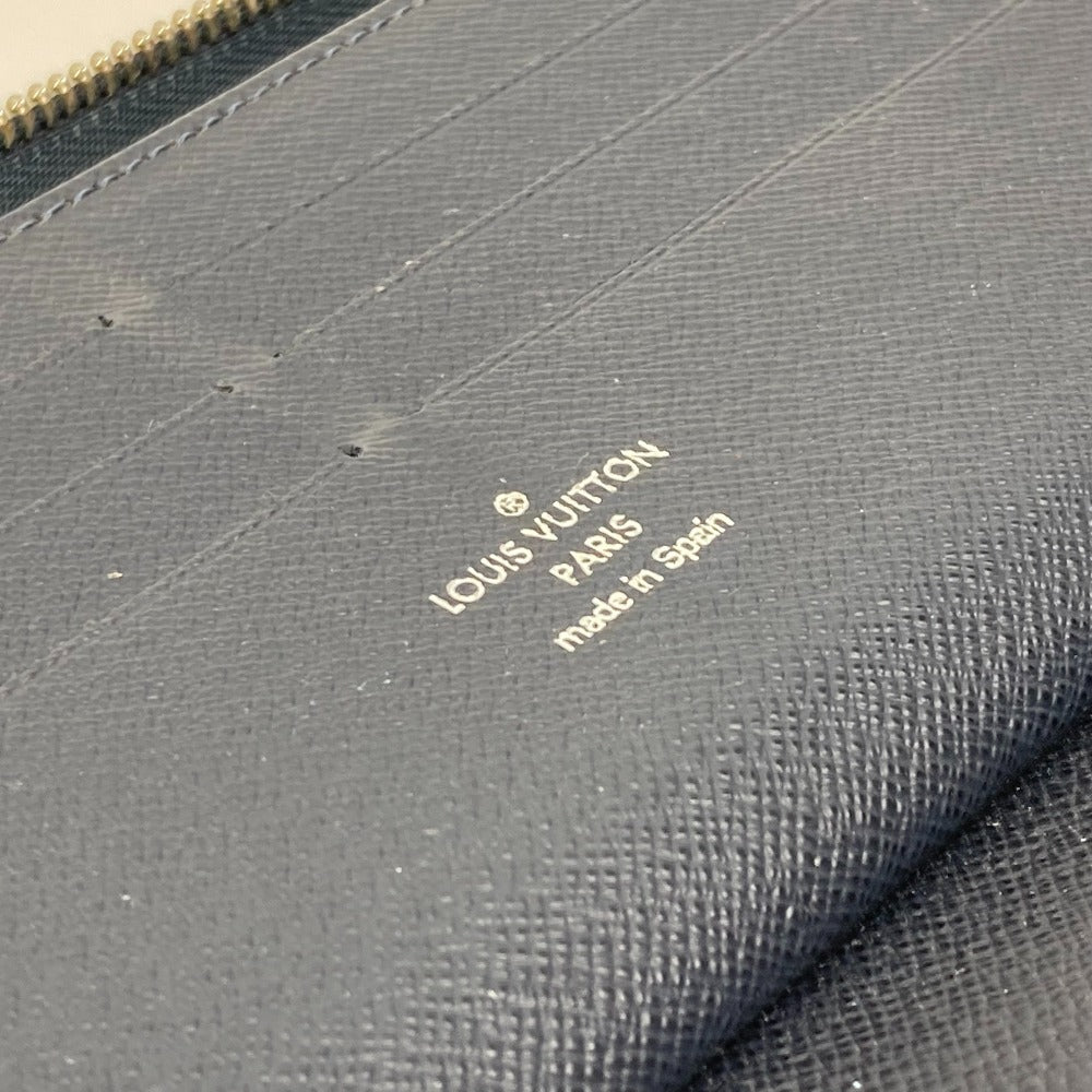 Louis Vuitton Long Wallet Purse M62644 Epi Leather Navy Travel Case Long Wallet Zippy Organizer Nm