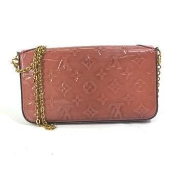 Louis Vuitton Shoulder Bag M62767 Patent Leather Pink Monogram Vernis Pochette Felice Women