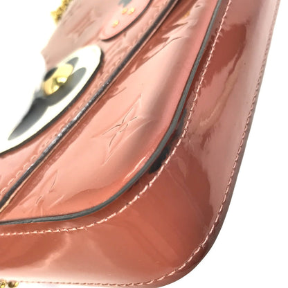 Louis Vuitton Shoulder Bag M62767 Patent Leather Pink Monogram Vernis Pochette Felice Women