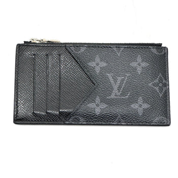 Louis Vuitton Coin Case M30271 Monogram Eclipse Canvas Black Coin Card Holder Mens