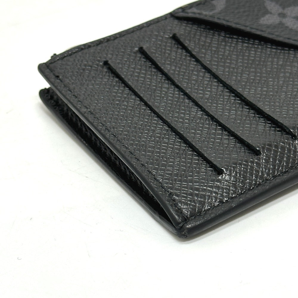 Louis Vuitton Coin Case M30271 Monogram Eclipse Canvas Black Coin Card Holder Mens