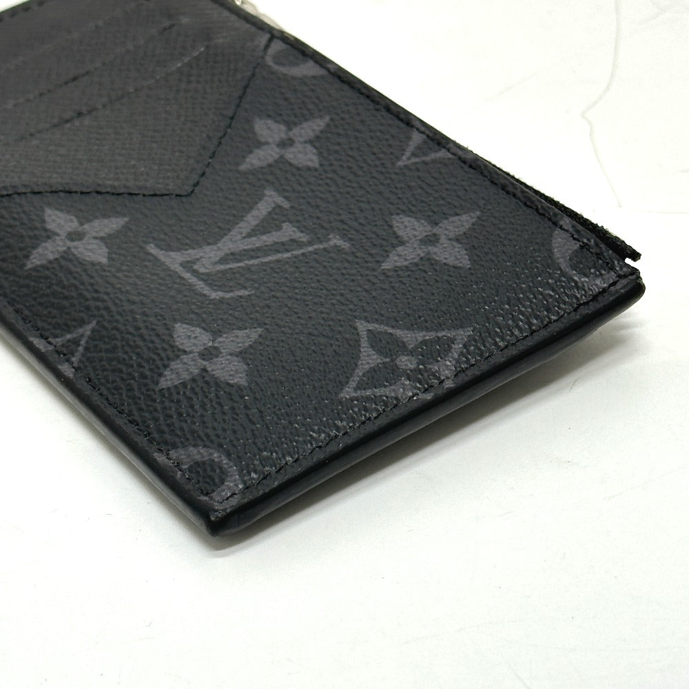 Louis Vuitton Coin Case M30271 Monogram Eclipse Canvas Black Coin Card Holder Mens