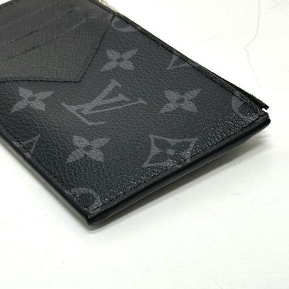 Louis Vuitton Coin Case M30271 Monogram Eclipse Canvas Black Coin Card Holder Mens