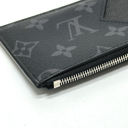 Louis Vuitton Coin Case M30271 Monogram Eclipse Canvas Black Coin Card Holder Mens