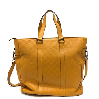 Louis Vuitton Tote Bag M41228 Damier Anfini Leather Yellow Damier Infinie Tadao Mens