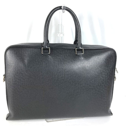 Louis Vuitton Business Bag M30440 Taiga Leather Black Taiga Alex Mens