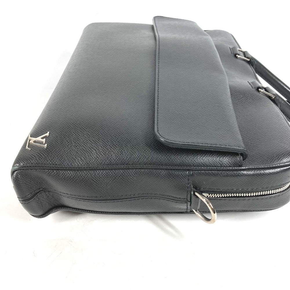 Louis Vuitton Business Bag M30440 Taiga Leather Black Taiga Alex Mens