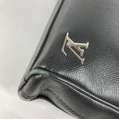 Louis Vuitton Business Bag M30440 Taiga Leather Black Taiga Alex Mens