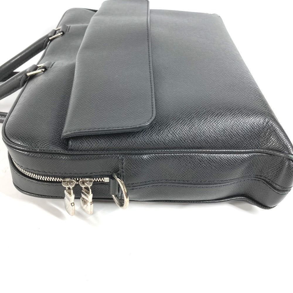 Louis Vuitton Business Bag M30440 Taiga Leather Black Taiga Alex Mens