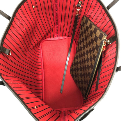 Louis Vuitton Tote Bag N40599 Damier Canvas Brown Neverfull Mm Women
