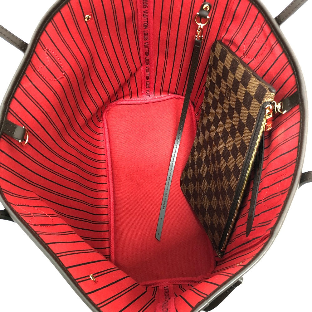 Louis Vuitton Tote Bag N40599 Damier Canvas Brown Neverfull Mm Women