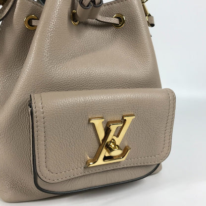 Louis Vuitton Shoulder Bag M57688 Leather Beige Handbag Rock Me Bucketnv Women