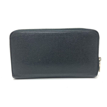 Louis Vuitton Long Wallet Purse M30056 Taiga Leather Black Zippy Organizer Nm Mens