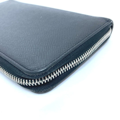 Louis Vuitton Long Wallet Purse M30056 Taiga Leather Black Zippy Organizer Nm Mens