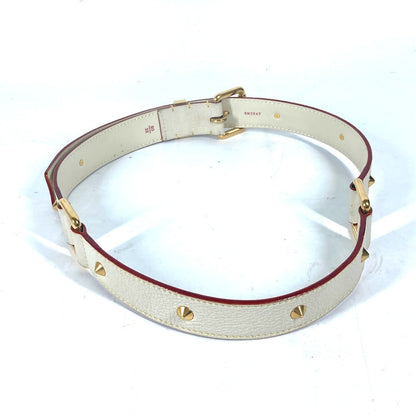 Louis Vuitton Belt M6870W Suhari Leather White Suhari Santur Suhalirah Women 80