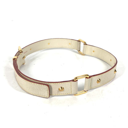 Louis Vuitton Belt M6870W Suhari Leather White Suhari Santur Suhalirah Women 80