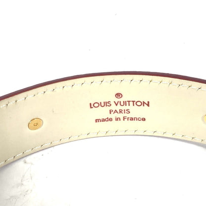 Louis Vuitton Belt M6870W Suhari Leather White Suhari Santur Suhalirah Women 80