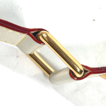 Louis Vuitton Belt M6870W Suhari Leather White Suhari Santur Suhalirah Women 80