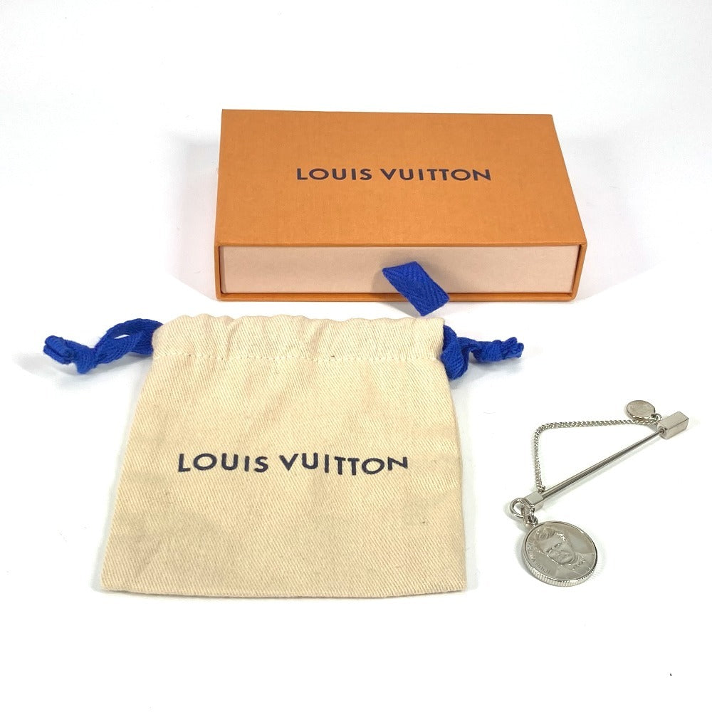 Louis Vuitton Brooch Mp1799 Metal Silver Charm Brooch Traveler Stamps