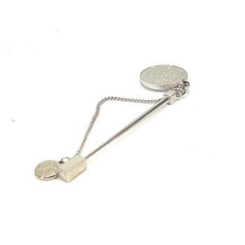 Louis Vuitton Brooch Mp1799 Metal Silver Charm Brooch Traveler Stamps