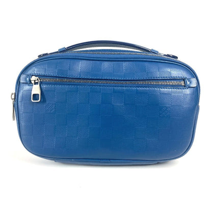 Louis Vuitton Sling Bag N41354 Damier Anfini Leather Blue Damier Anfini Ambreil Mens