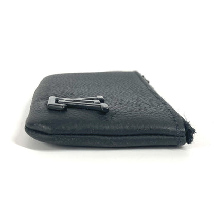 Louis Vuitton Coin Case M81031 Leather Black Aerogram Pochette Cre Mens(Unisex)