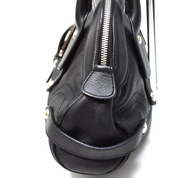 Salvatore Ferragamo Shoulder Bag Leather Black Gancini Women