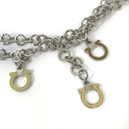 Salvatore Ferragamo Belt Leather White Accessories Chain Belt Women 85