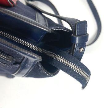 Salvatore Ferragamo Tote Bag Denim, Leather Blue Logo