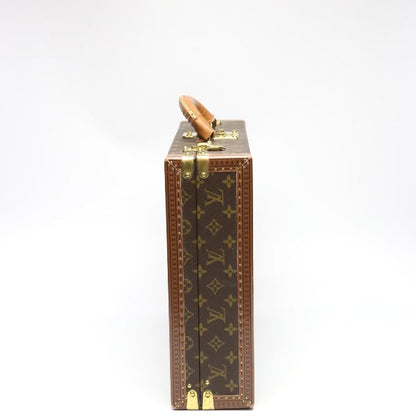 Louis Vuitton Trunk M53012 Monogram Canvas Brown Attache Case Monogram President Mens