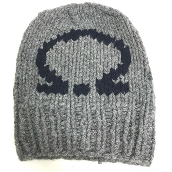 Salvatore Ferragamo Knit Hat Wool Gray Gancini Women
